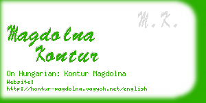 magdolna kontur business card